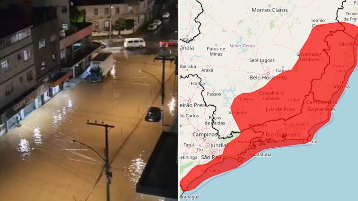 Inmet emite alerta de chuva intensa com risco de enchentes em seis estados