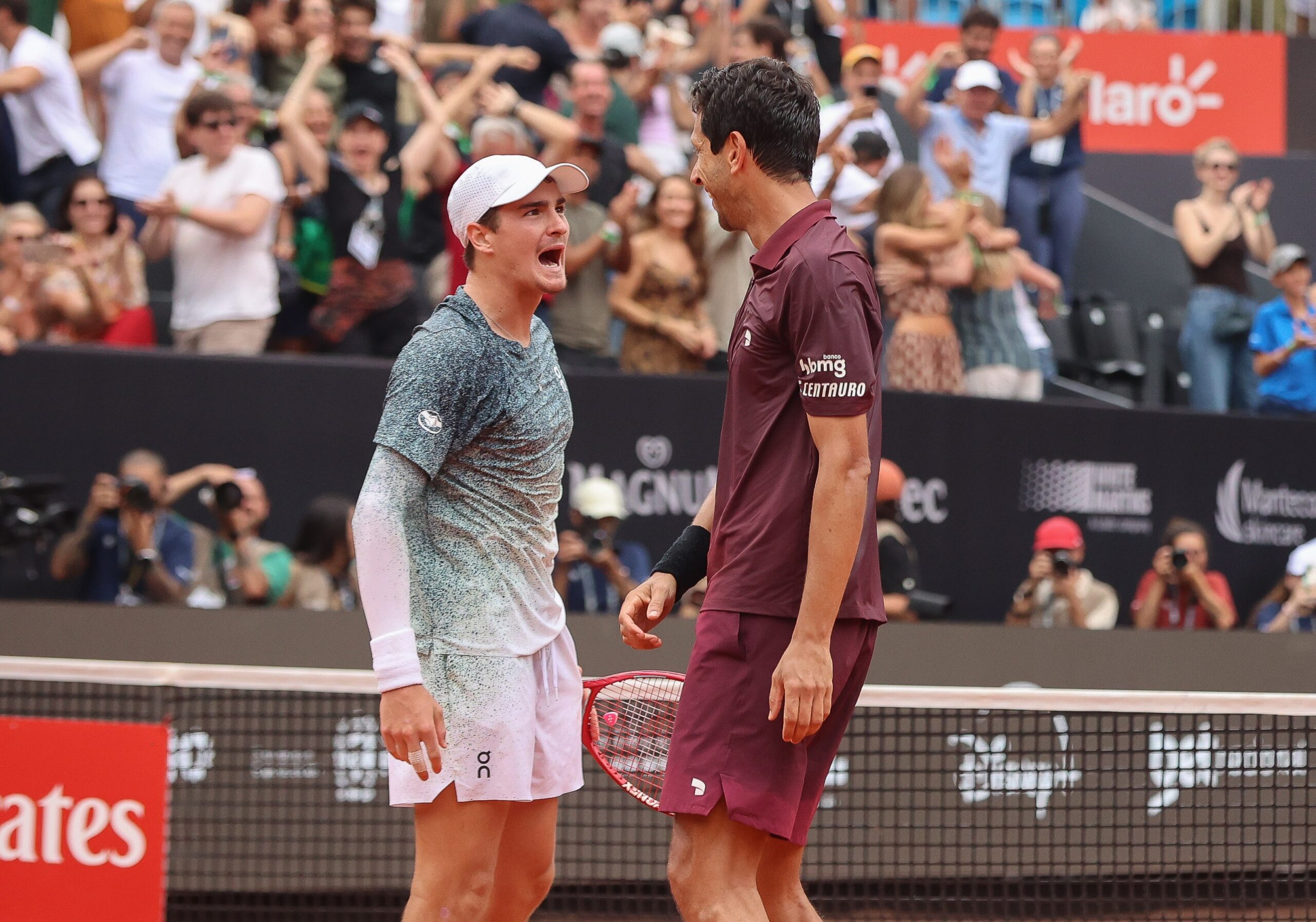 Fonseca e Melo salvam match-point e vão à final de duplas no Rio Open