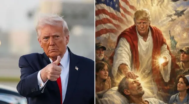 Imagem de Trump como Jesus e ataque ao papa abalam sua própria base