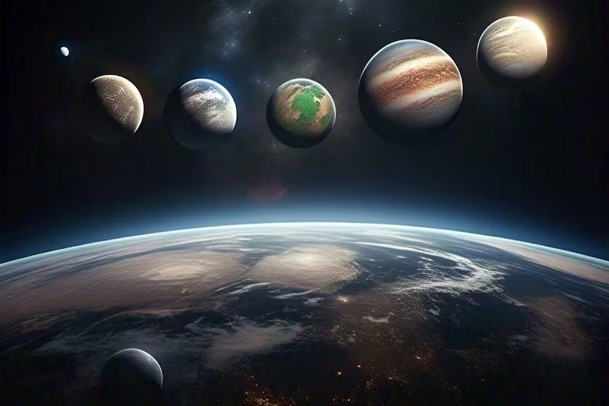 Desfile planetário de Mercúrio, Marte e Saturno marca abril de 2026