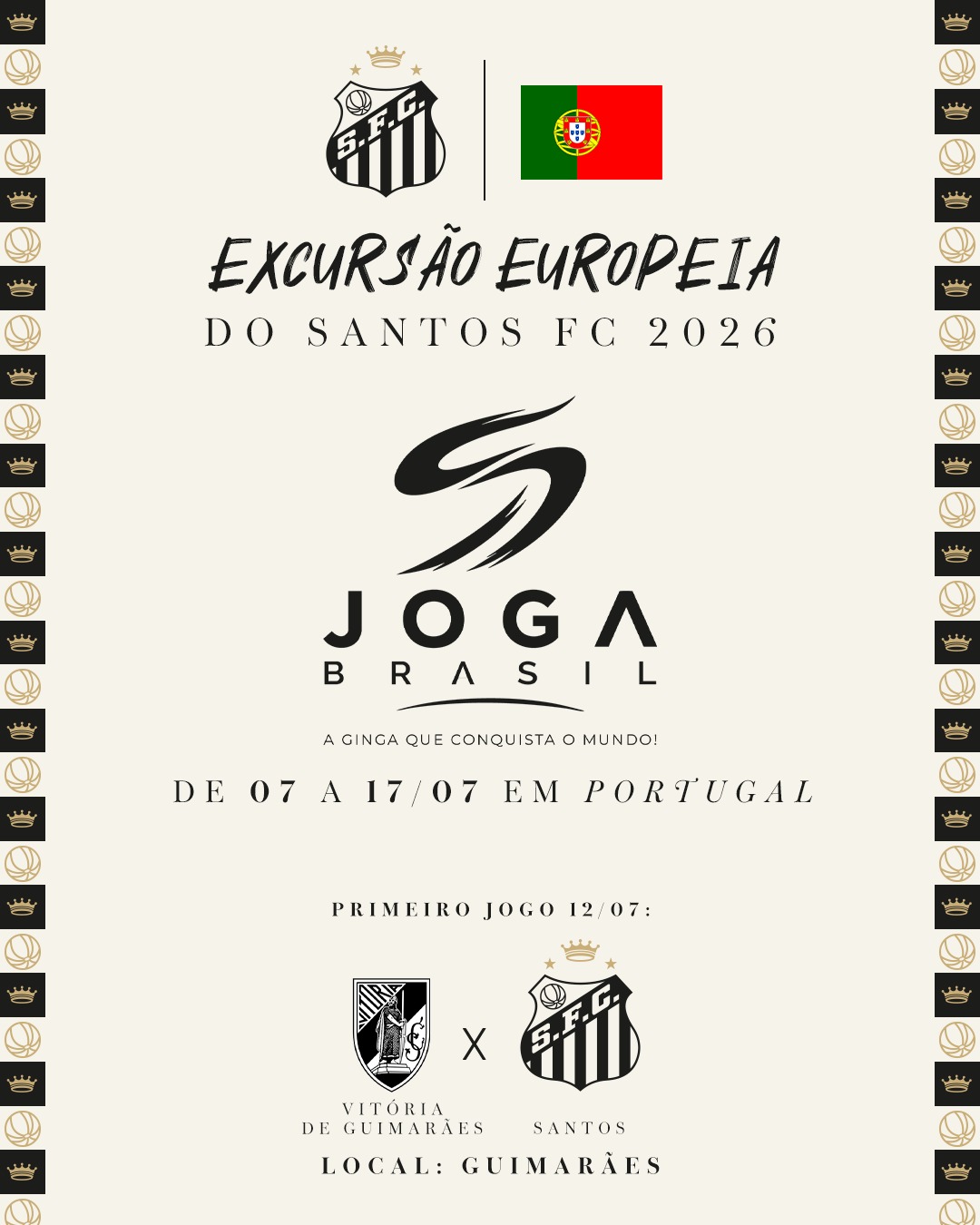 Santos confirma excursão a Portugal durante pausa da Copa de 2026