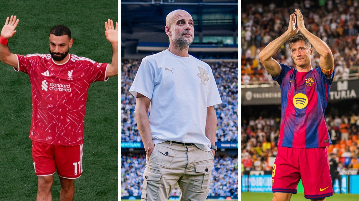 Despedidas de Salah, Guardiola e Lewandowski marcam fim de era
