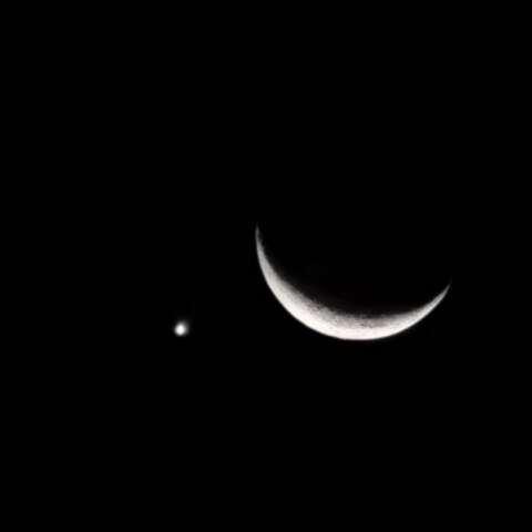 Lua e Vênus formam espetáculo raro no céu de Campo Grande