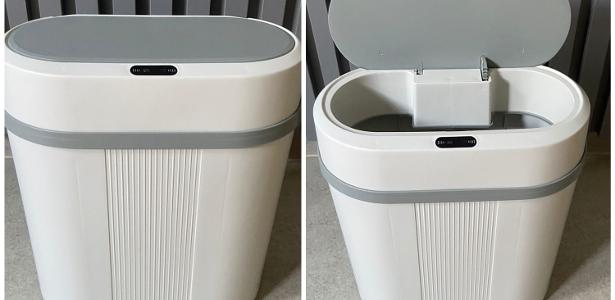 Lixeira com sensor de movimento leva tecnologia ao lixo de casa