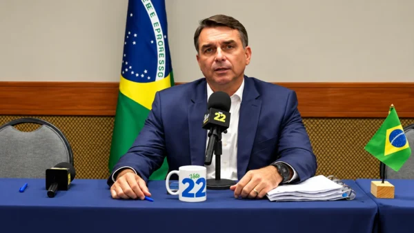 Flávio Bolsonaro visita o pai em meio a pedidos para reter seu passaporte