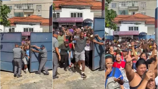 VÍDEO: Multidão corre para votar após abertura de portões em colégio eleitoral de Salvador