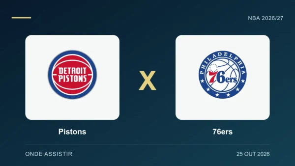 76ers x Pistons Sofascore: onde ver e palpite